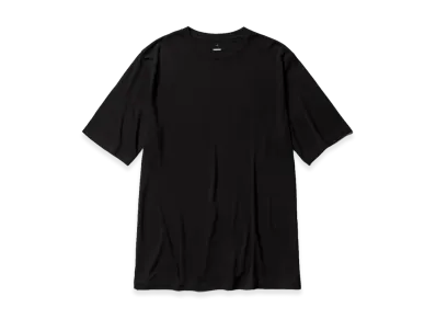 Graphpaper Bamboo Rayon Smooth S/S Crew Neck Tee "Black"