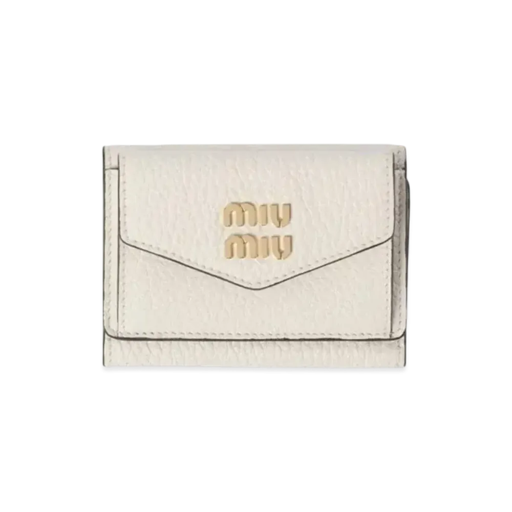 MIUMIU Small Leather Wallet "White"