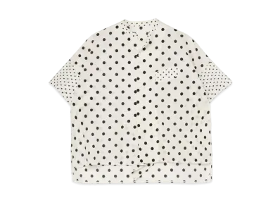 Yohji Yamamoto Y's 60S LAWN CLOTH DOT PRINT BOX SHIRT "White"