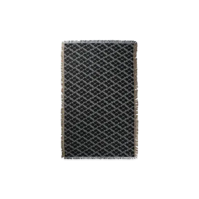 APHRODITEGANG GAKKIN x BUDSPOOL Kazahanabachi Jacquard Rug "Black"