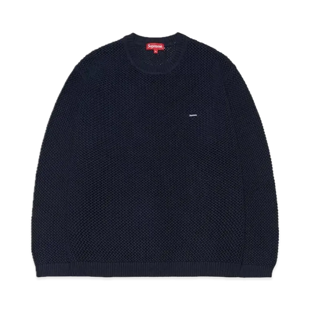 Supreme Open Knit Small Box Sweater "Navy"