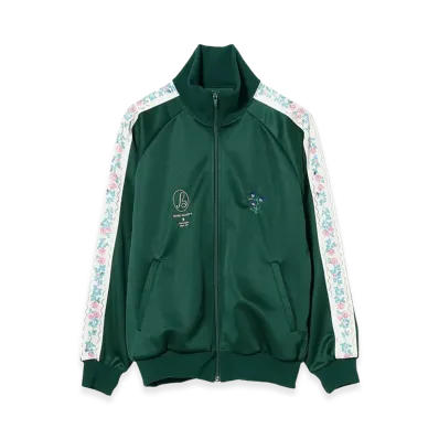 BEAMS COUTURE x RURU MARY'S Flower Tigre Jersey Top "Dark Green"