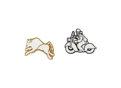 visvim Pin Badge Running Free "Black/Gold"