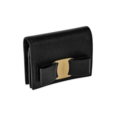 Salvatore Ferragamo Vara Bow Coin Purse "Black"