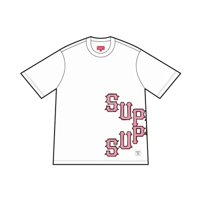 Supreme Cracked Spellout S/S Top "Washed White"