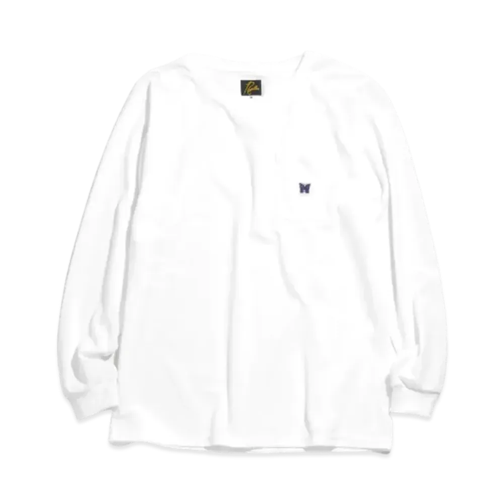 Needles L/S CREW NECK TEE - PE/C JERSEY "White"