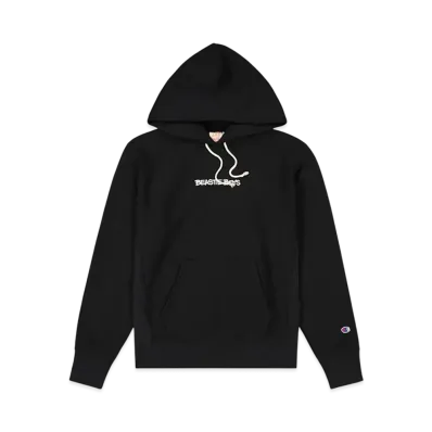 Champion x Beastie TCV Reverse Weave Soft Fleece Check Your Head Hooded Sweatshirt "Black"