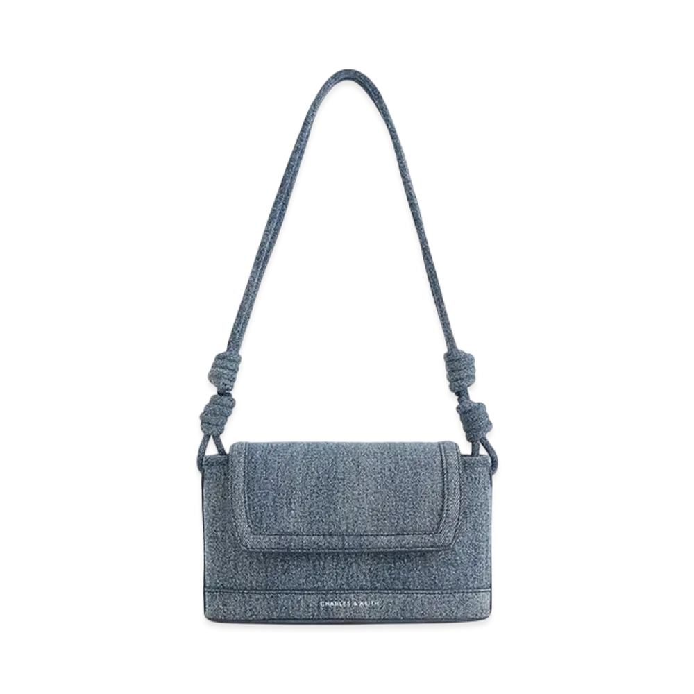 CHARLES & KEITH Sabine Knot Strap Bag "DenimBlue"