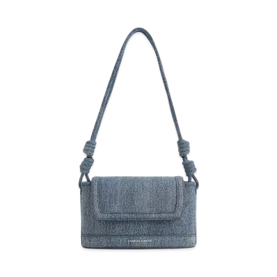 CHARLES & KEITH Sabine Knot Strap Bag "DenimBlue"