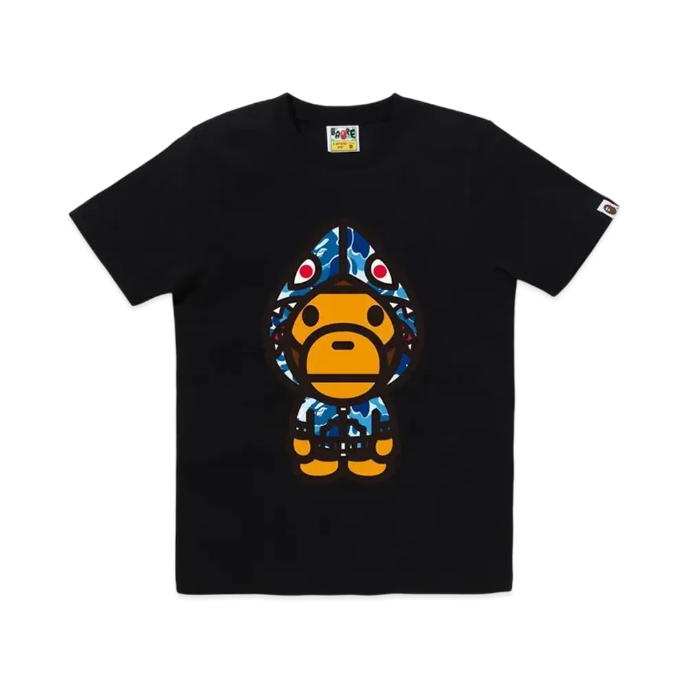 A BATHING APE Abc Camo Shark Hoodie Milo Tee "Black/Blue"