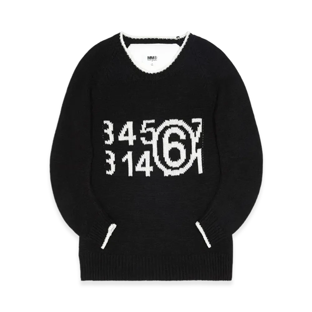 MM6 Maison Margiela Women's Zoom Logo Jumper "Black"