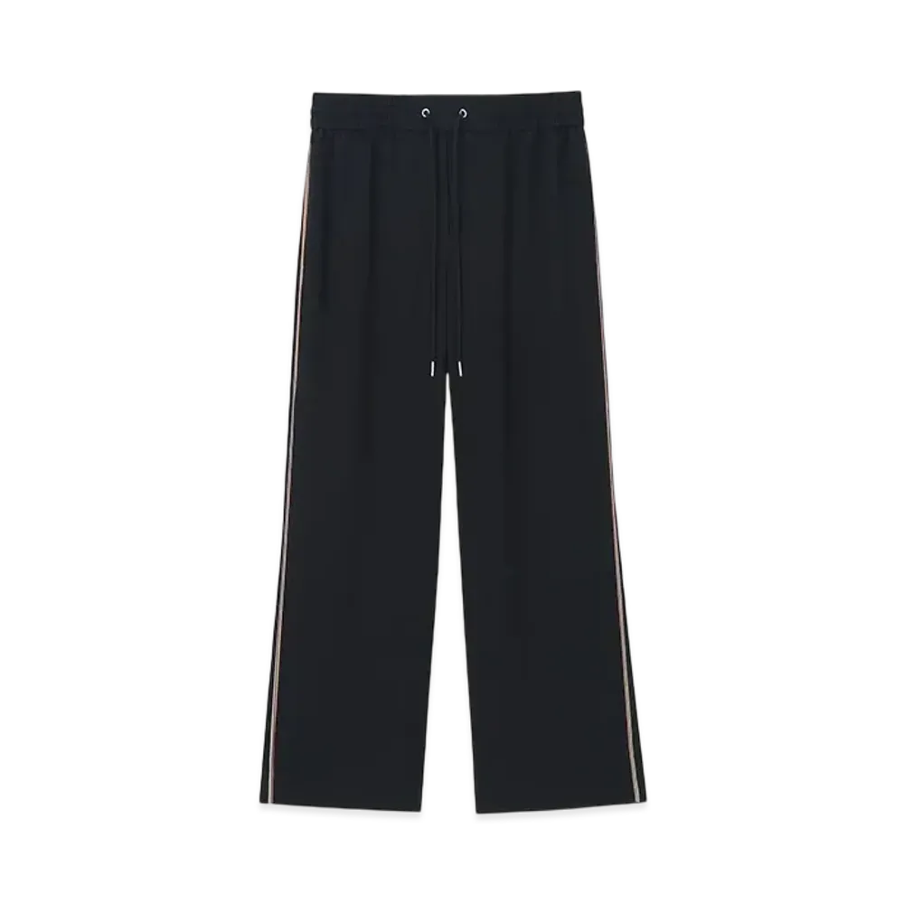 Paul Smith Women's Silk Signature Stripe Wide Pants "Black"