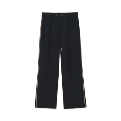 Paul Smith Women's Silk Signature Stripe Wide Pants "Black"