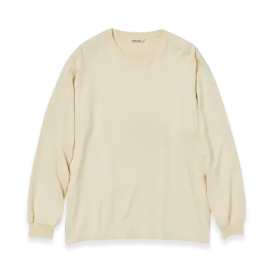 AURALEE Luster Plaiting L/S T-Shirt "Ivory"