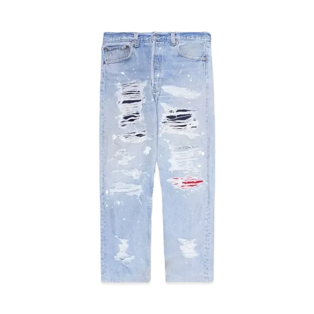 HYPE DROP x INNOCENCE NYC  EXCLUSIVE DESTROY DENIM PANTS 34inch "Indigo"