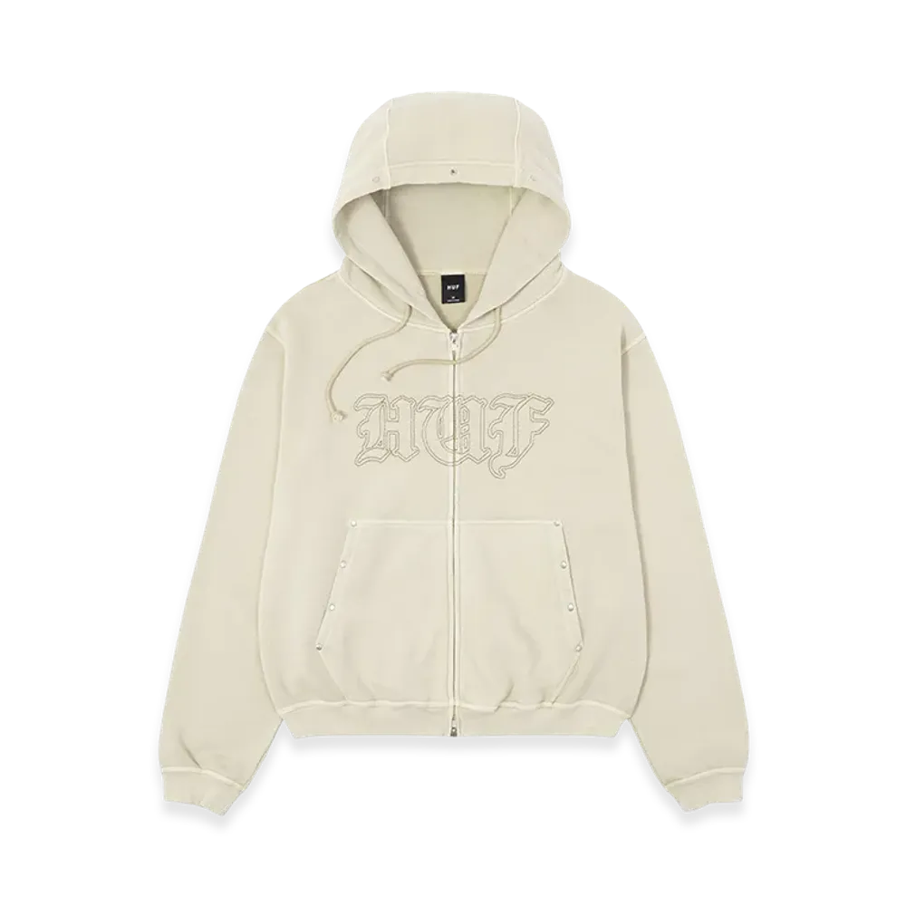 HUF Studded Full Zip Hoodie "Beige"