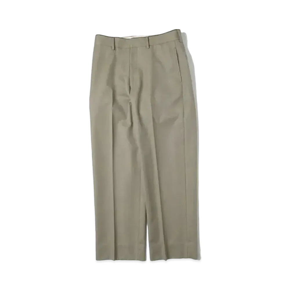 A.PRESSE Covert Cloth Trousers "Khaki"