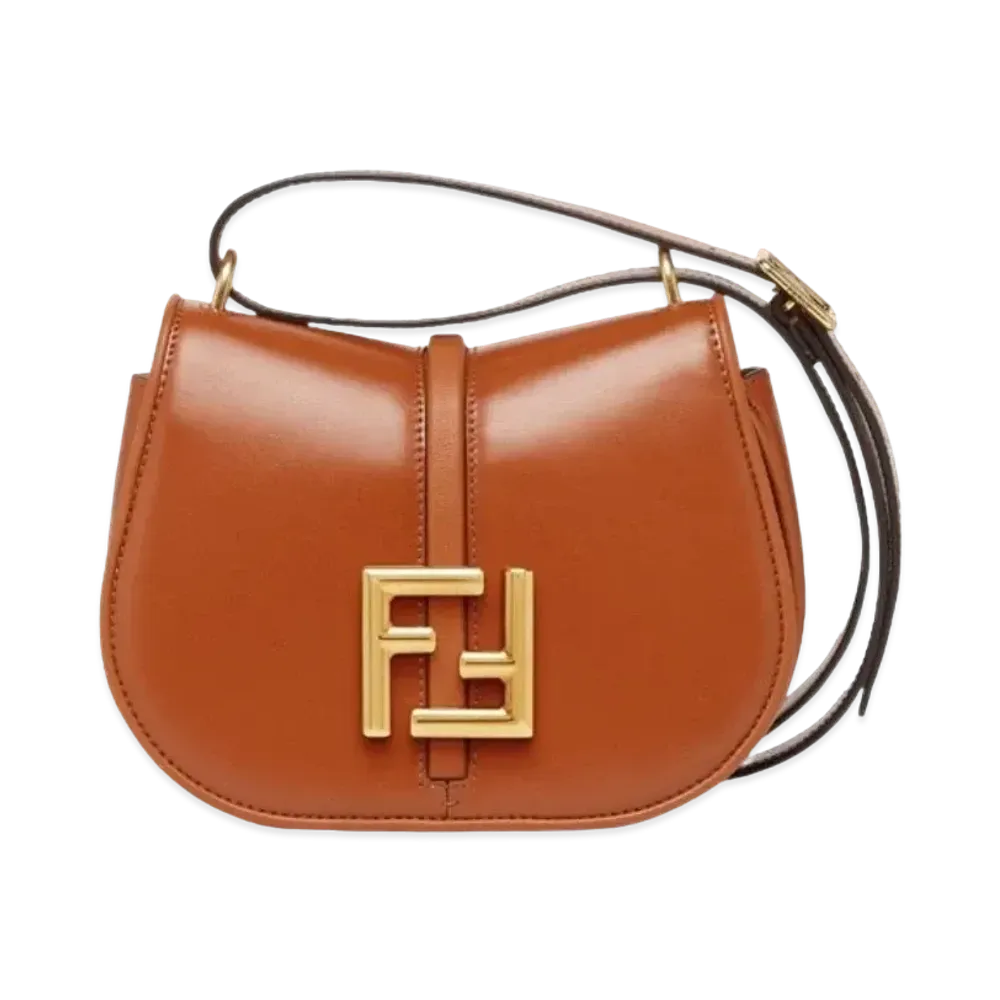 FENDI Camon Small Leather Bag "Brown"