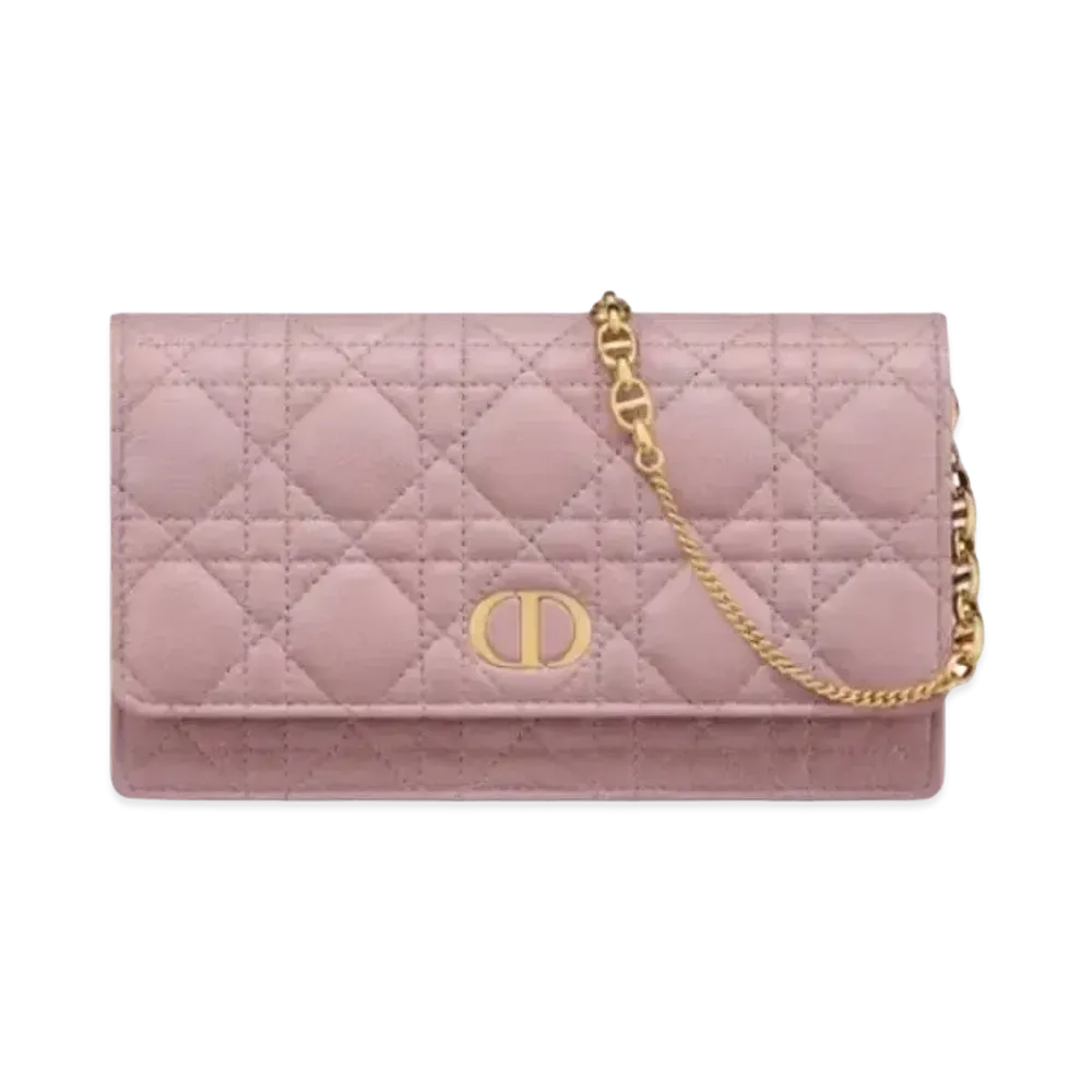 Dior Caro Ladies Wallet "Vintage Pink"