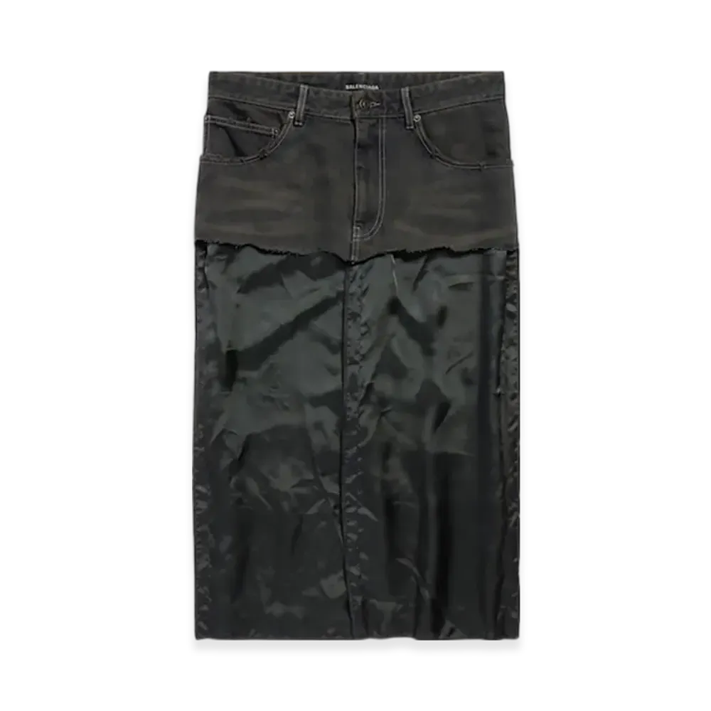 BALENCIAGA Ripped Off Skirt "Black"