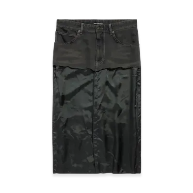 BALENCIAGA Ripped Off Skirt "Black"