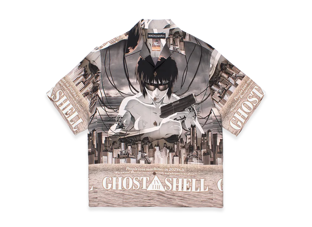 WACKO MARIA x Ghost In The Shell Hawaiian Shirt "Beige"