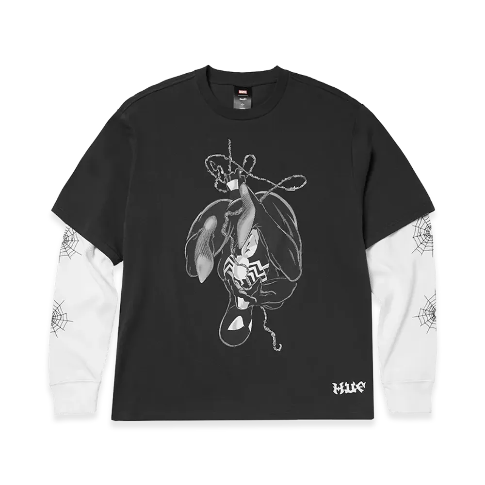 HUF x Spider-Man Web Ls Double Layer Top "Black"