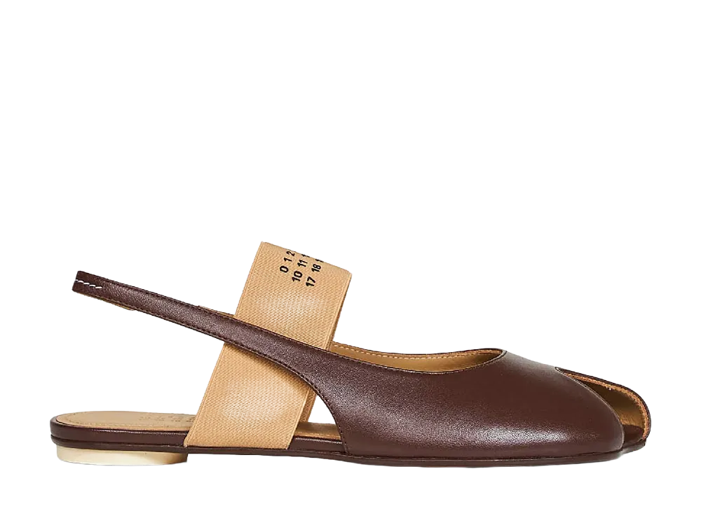 MM6 Maison Margiela Women's Anatomic Numeric Slingback "Brown"