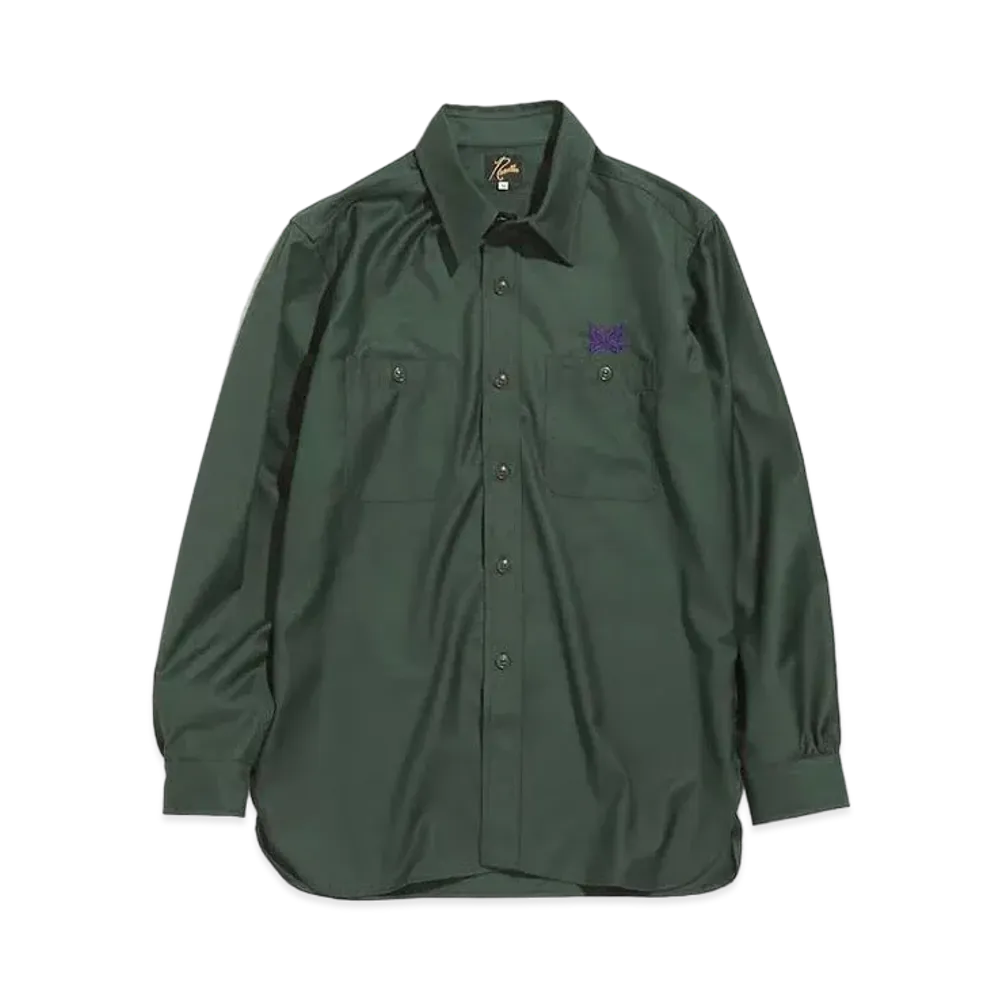 Needles WORK SHIRT - PE/R GABARDINE "Green"