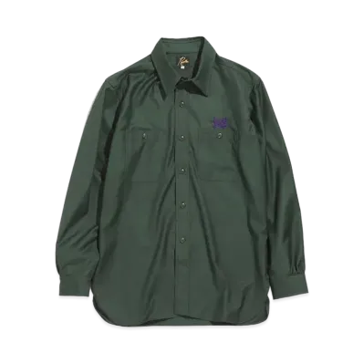 Needles WORK SHIRT - PE/R GABARDINE "Green"