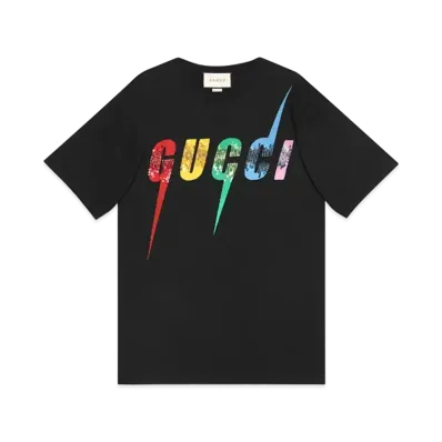 GUCCI T-shirt With Gucci Blade Print "Black"