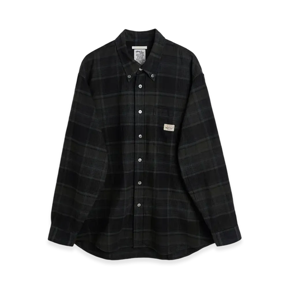 Stussy x Our Legacy Work Shop Check Shirt "Overdyed Black Check"