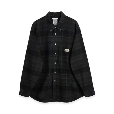 Stussy x Our Legacy Work Shop Check Shirt "Overdyed Black Check"
