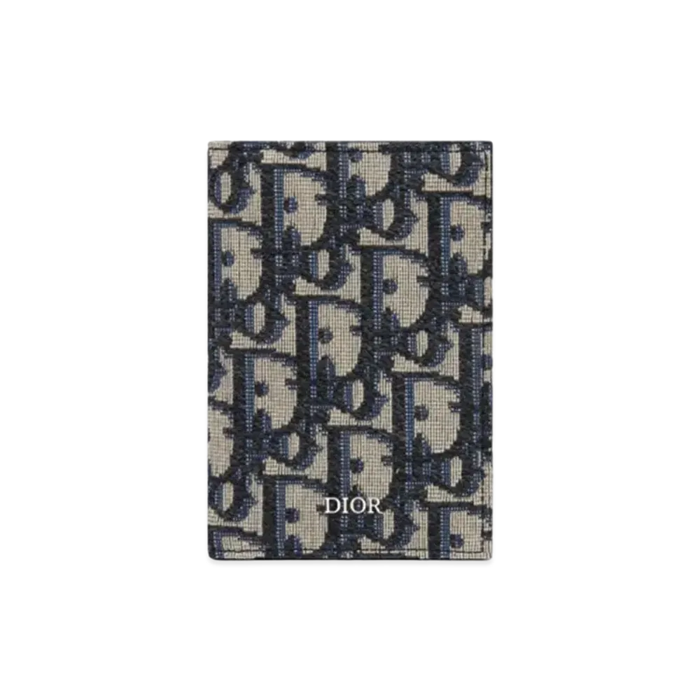 Dior Two-Fold Card Holder Dior Oblique Jacquard "Beige"