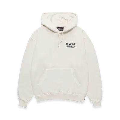 WACKO MARIA Washed Heavy Weight Hooded Sweat Shirt "Ivory"