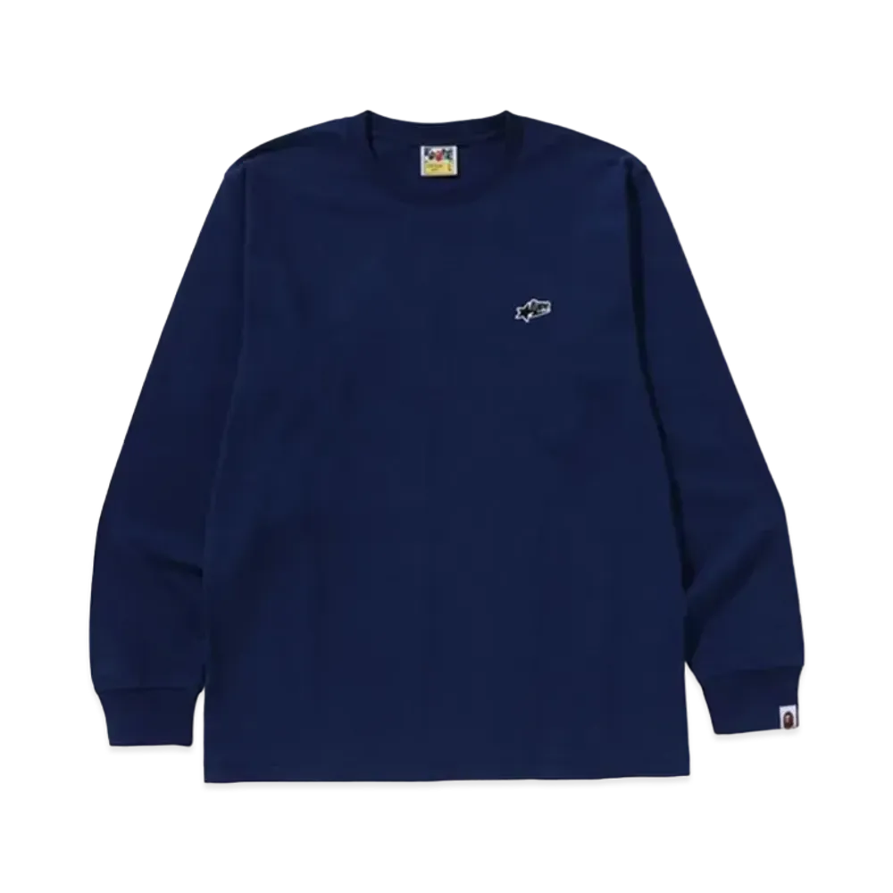 A BATHING APE Sta One Point Ls Tee "Navy"
