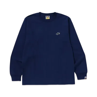 A BATHING APE Sta One Point Ls Tee "Navy"