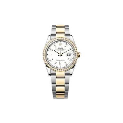 ROLEX Datejust 36mm Oystersteel & Yellow Gold Diamond 126283RBR "White"
