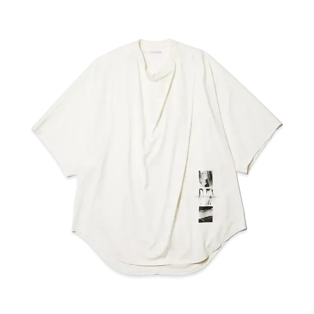 JULIUS Disarray Collar-Tuck Top "Off White"