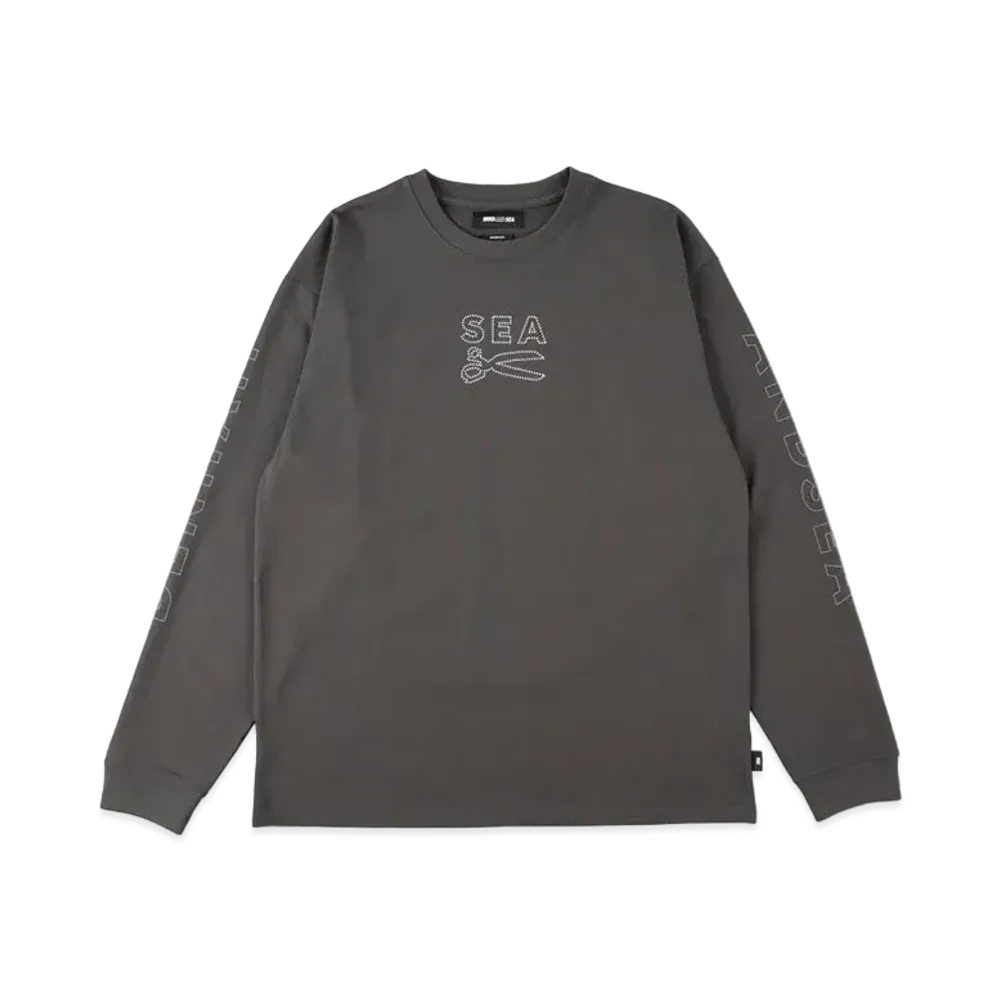 WIND AND SEA x DENHAM Stitch Razor L/S Tee "Charcoal"