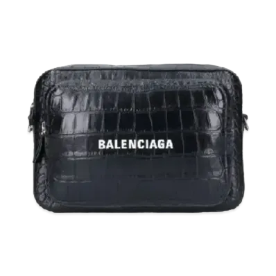 BALENCIAGA Leather Crossbody Bag "Black"