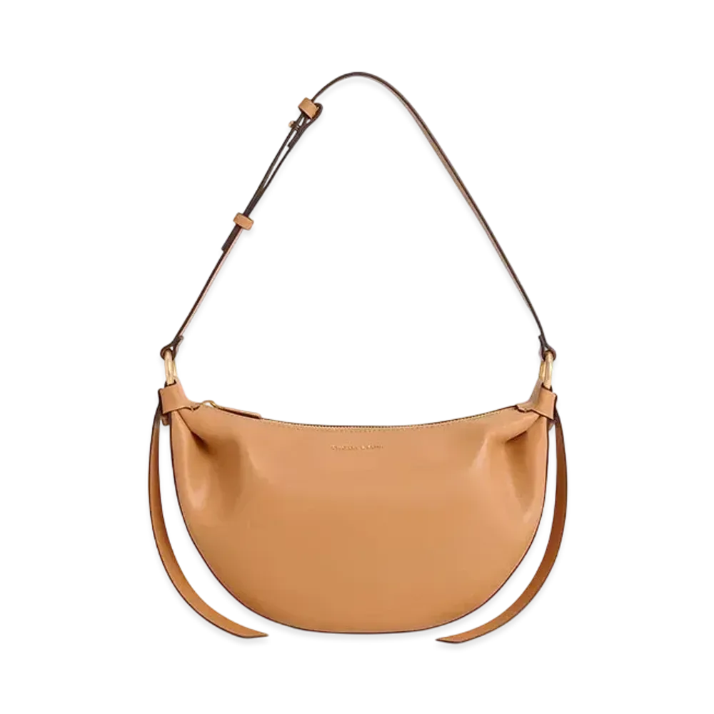CHARLES & KEITH Kaia Curved Shoulder Bag "Toffee"