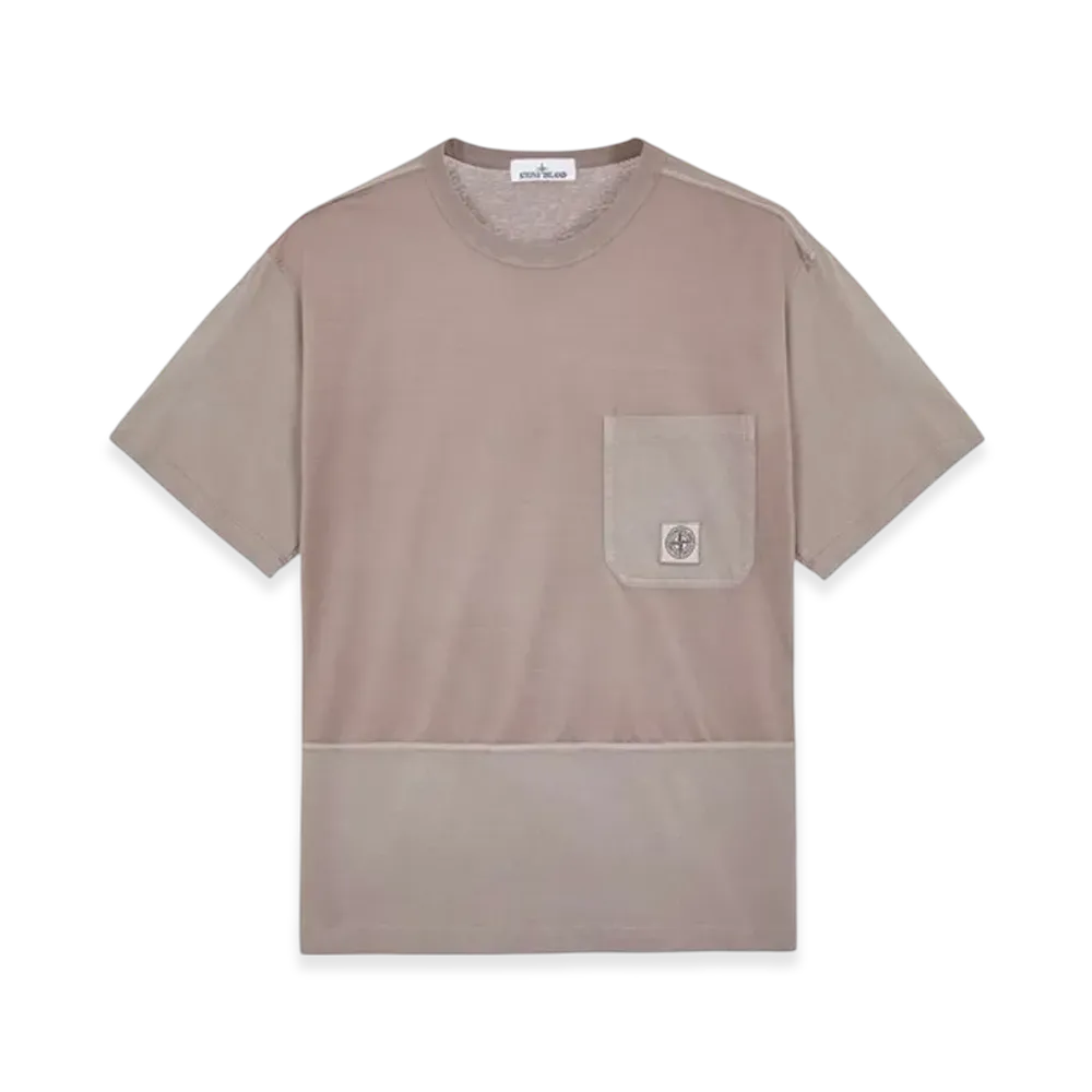 Stone Island 22044 Cotton Jersey Garment Dyed Short Sleeve T-Shirt - 24SS "Dove Gray"