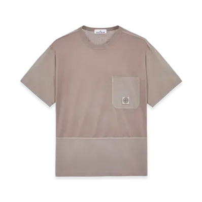 Stone Island 22044 Cotton Jersey Garment Dyed Short Sleeve T-Shirt - 24SS "Dove Gray"