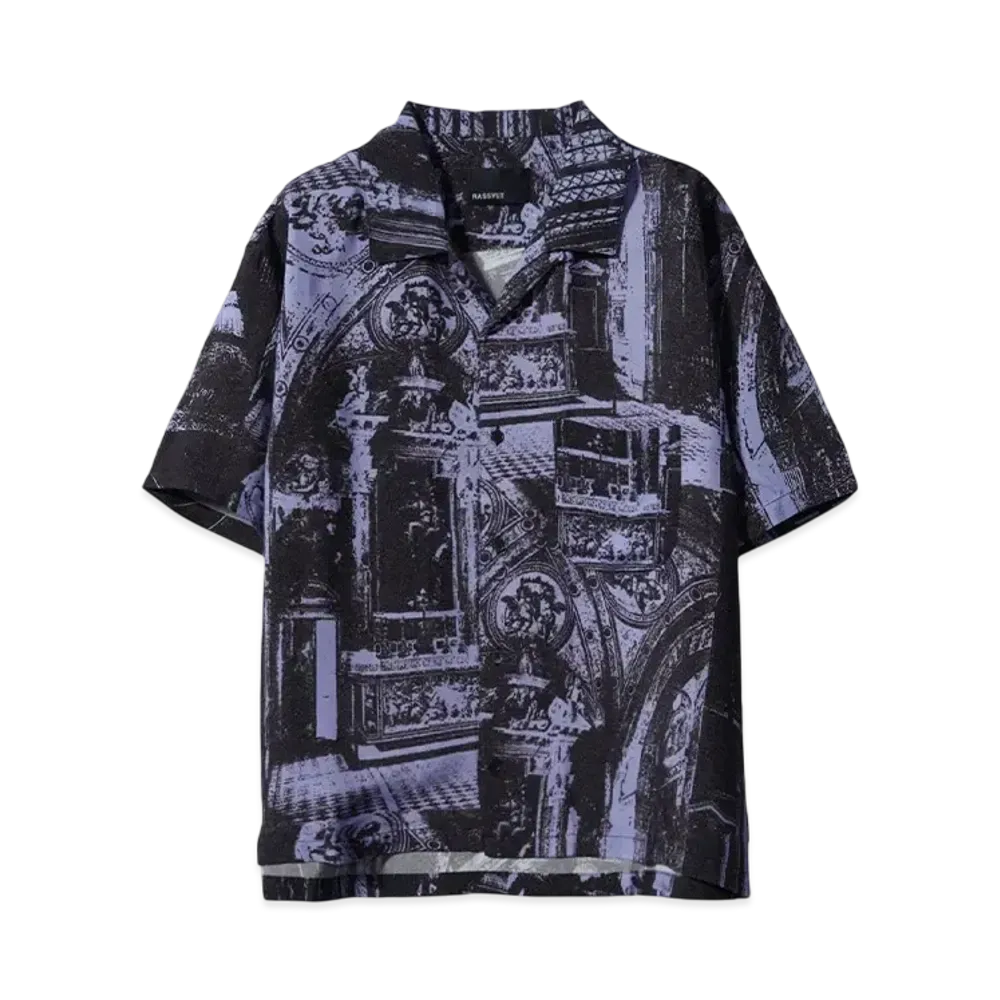 RASSVET MEN RAY SS SHIRT WOVEN "PRINT"