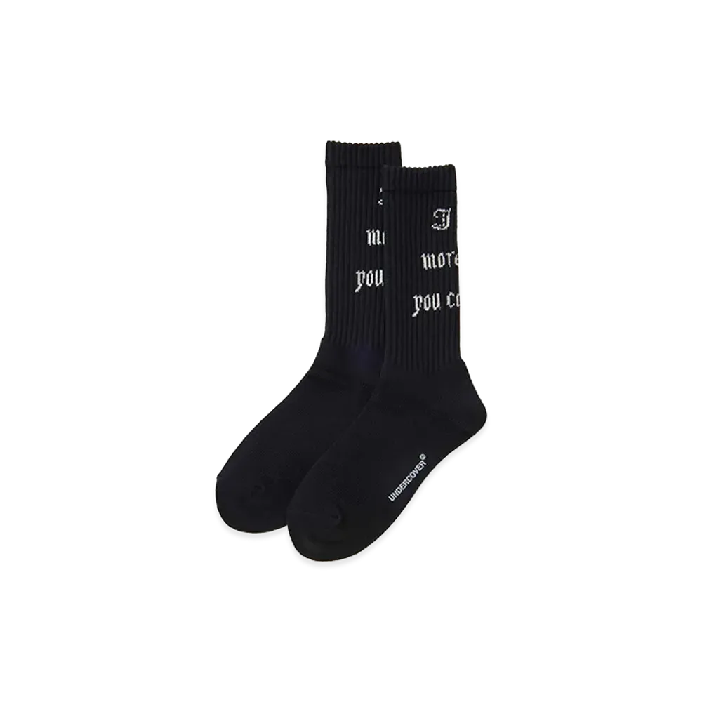 UNDERCOVER Jacquard Rib Socks "Black"