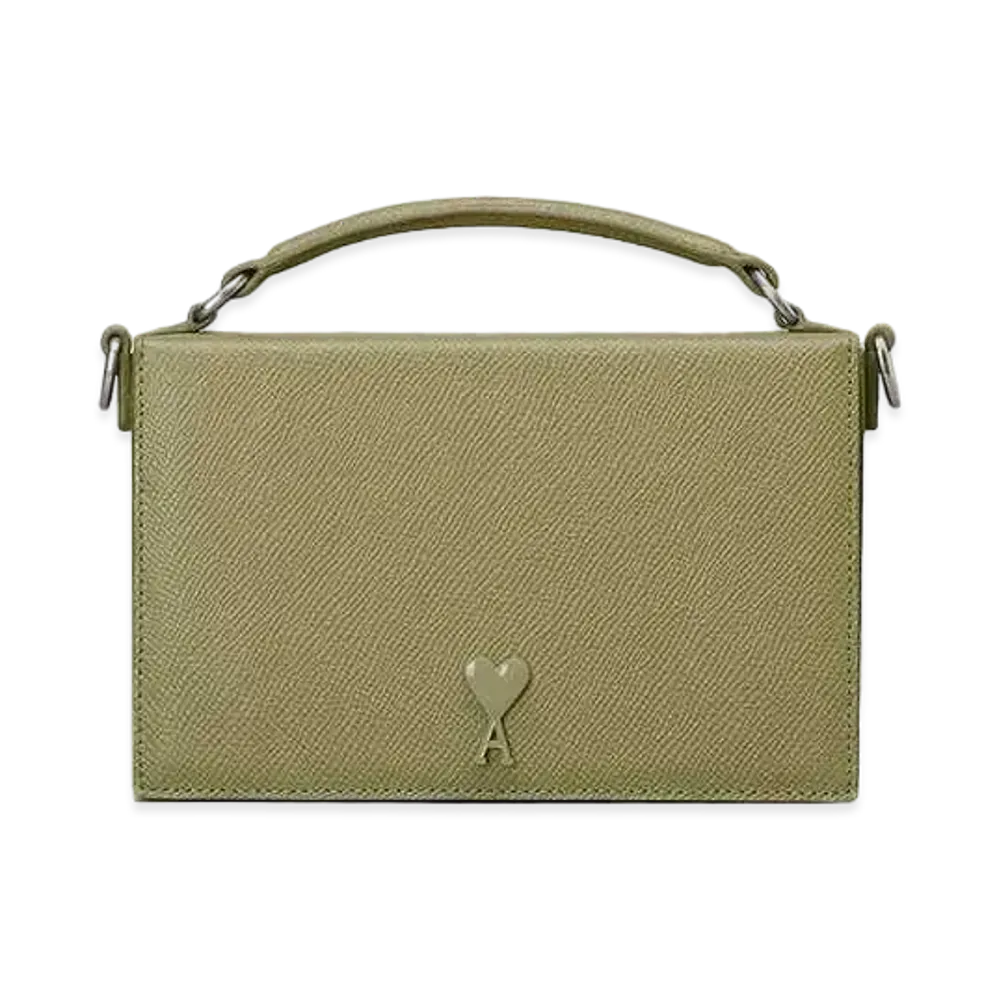 AMI PARIS Ami de Coeur Lunch Box Bag #1 "Olive"