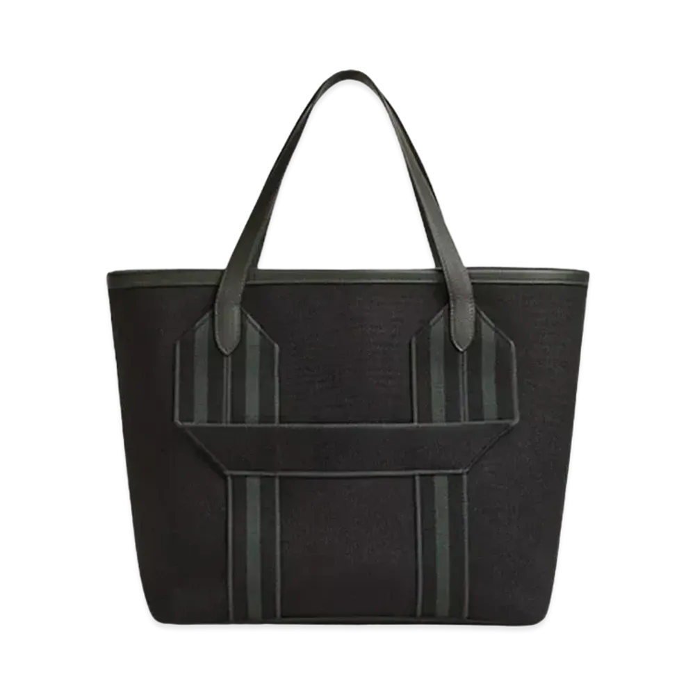 Hermes Pursangle Tote Bag "Noir/Vert Fonce"