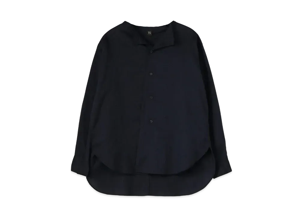 Yohji Yamamoto Y's C/ THIN TWILL CUTTING OUT COLLAR BLOUSE "Navy"