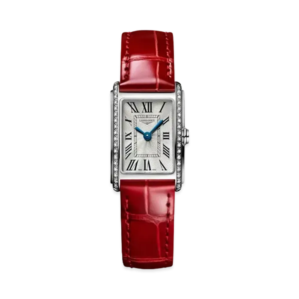 Longines Dolcevita 17.70 x 27.00 mm "Silver Franke/Stainless Steel/Red" L5.258.0.71.5